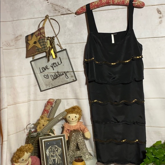 Lauren Conrad; Black; Camisole; Midi; Dress; - Picture 4 of 7